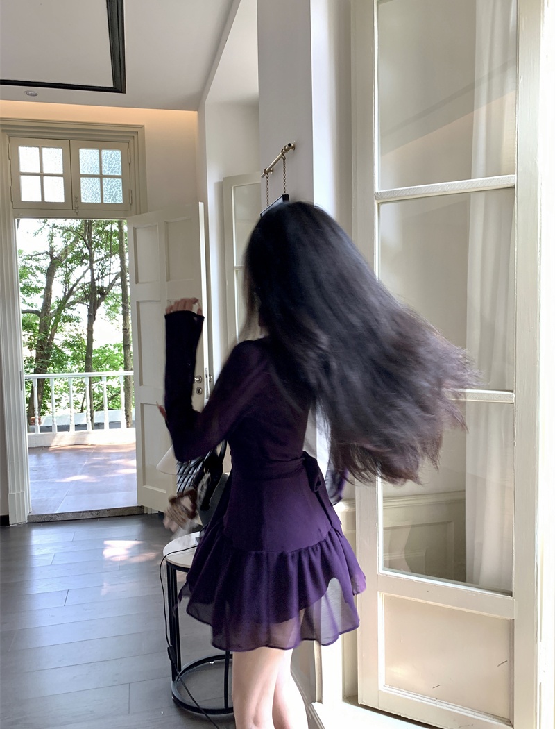 Sexy spring dress A-line with streamer T-back for women