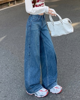 Straight high waist wide leg loose jeans for women