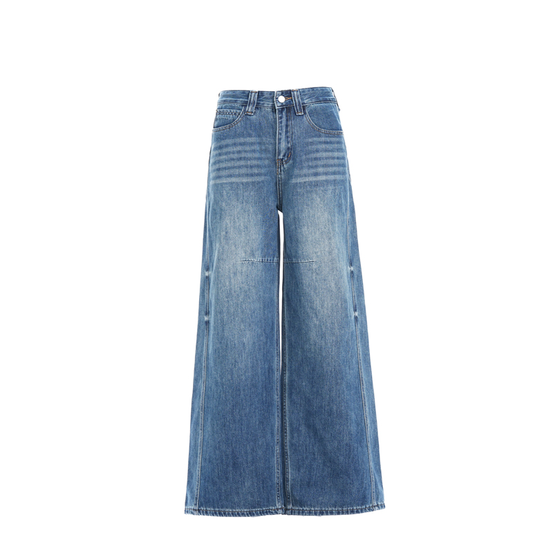 Straight high waist wide leg loose jeans for women