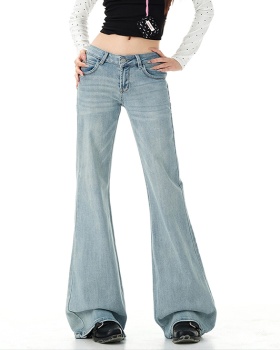 Drape jeans high waist flare pants for women