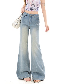 Fashion spring jeans all-match mopping pants