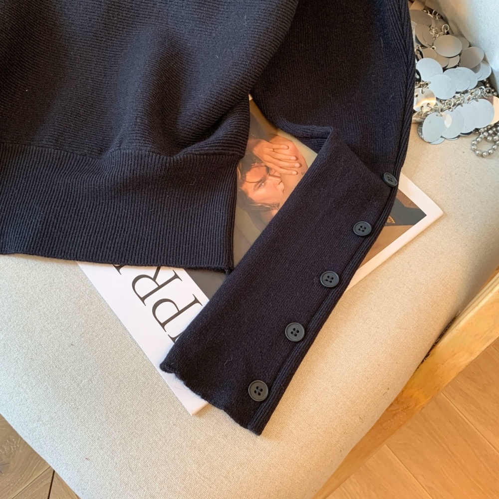 Lazy strapless sweater flat shoulder knitted tops