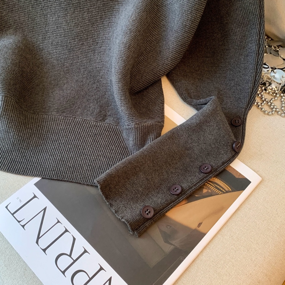 Lazy strapless sweater flat shoulder knitted tops