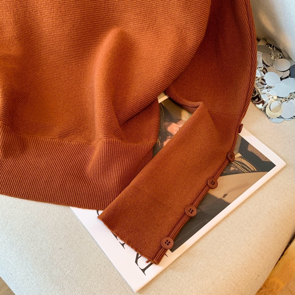 Lazy strapless sweater flat shoulder knitted tops