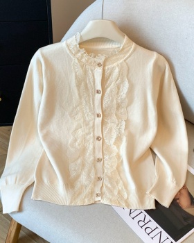 Cstand collar tops splice bottoming shirt for women