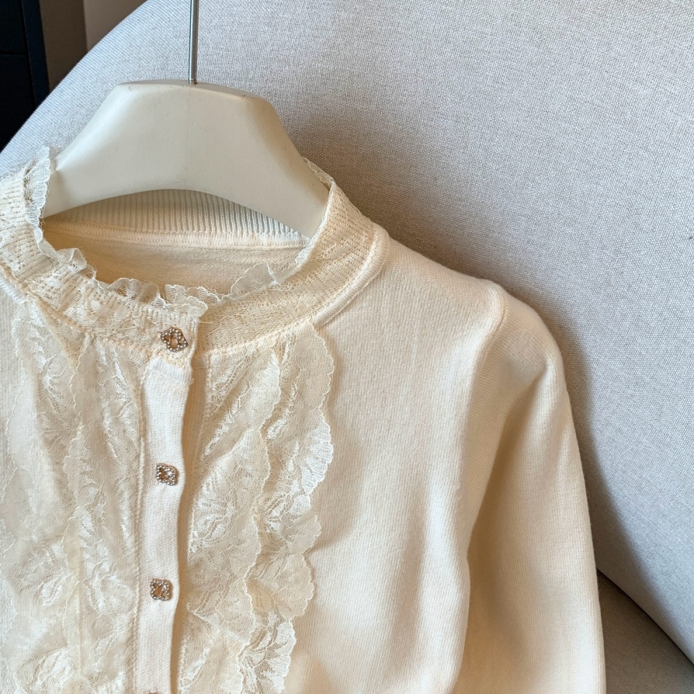 Cstand collar tops splice bottoming shirt for women