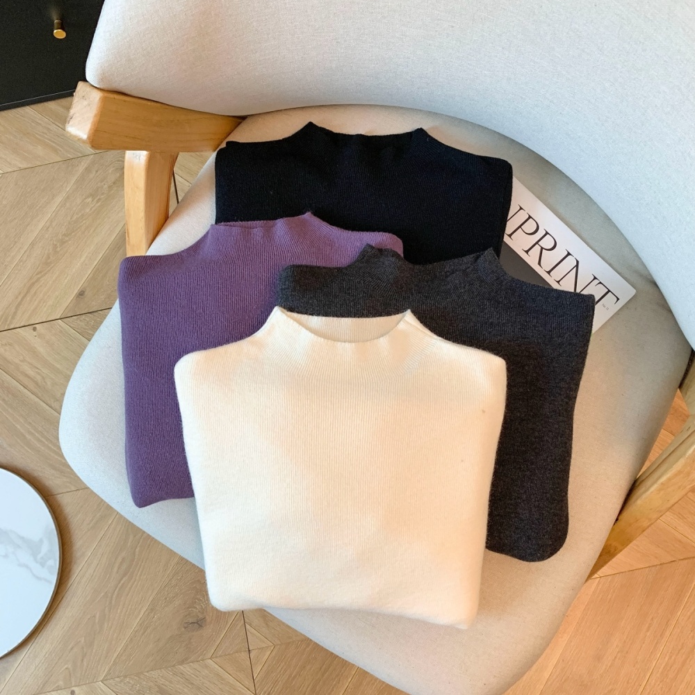 Enticement with belt tops slim knitted sweater for women