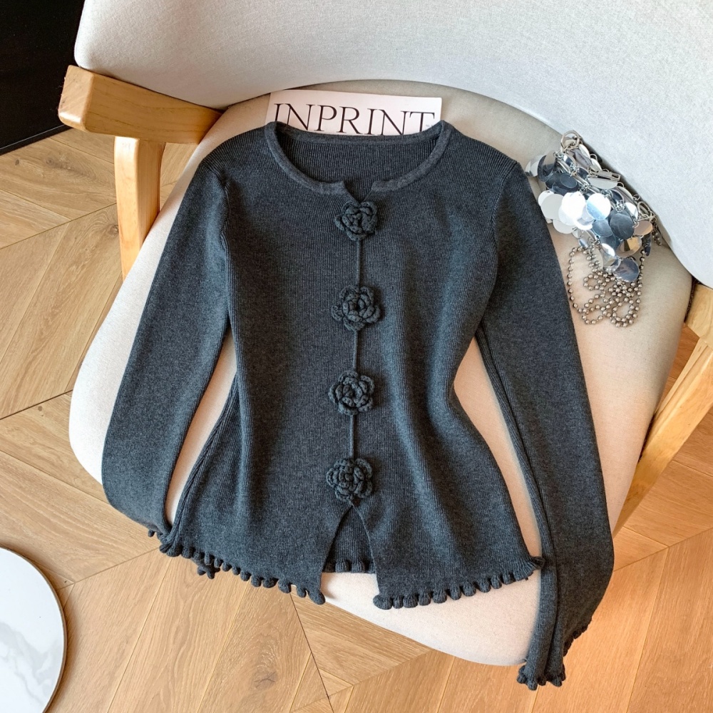 Inside the ride tops knitted bottoming shirt for women