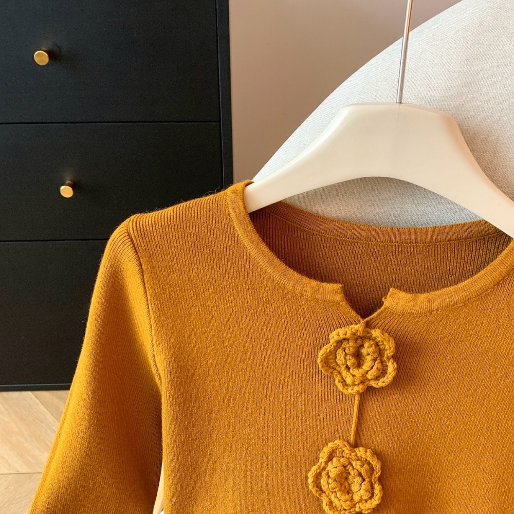 Inside the ride tops knitted bottoming shirt for women