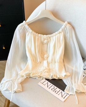 Clavicle stereoscopic shirt colors niche tops for women