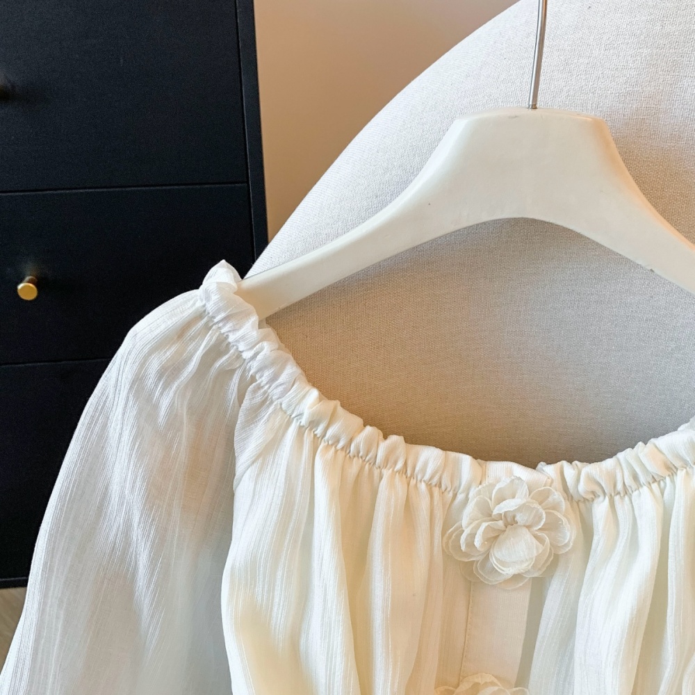 Clavicle stereoscopic shirt colors niche tops for women