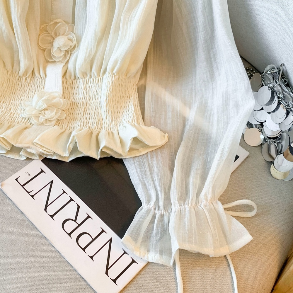 Clavicle stereoscopic shirt colors niche tops for women