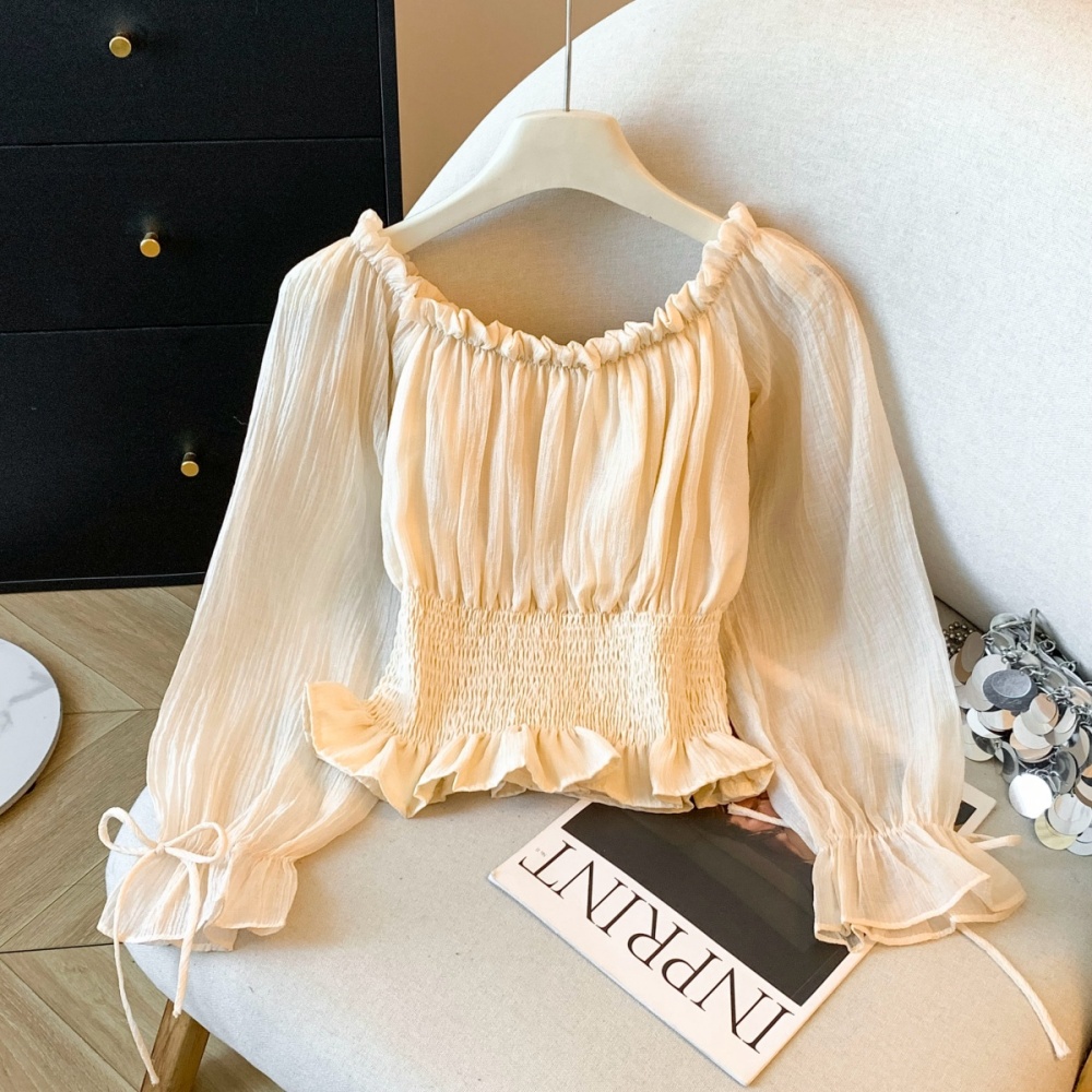 Clavicle stereoscopic shirt colors niche tops for women