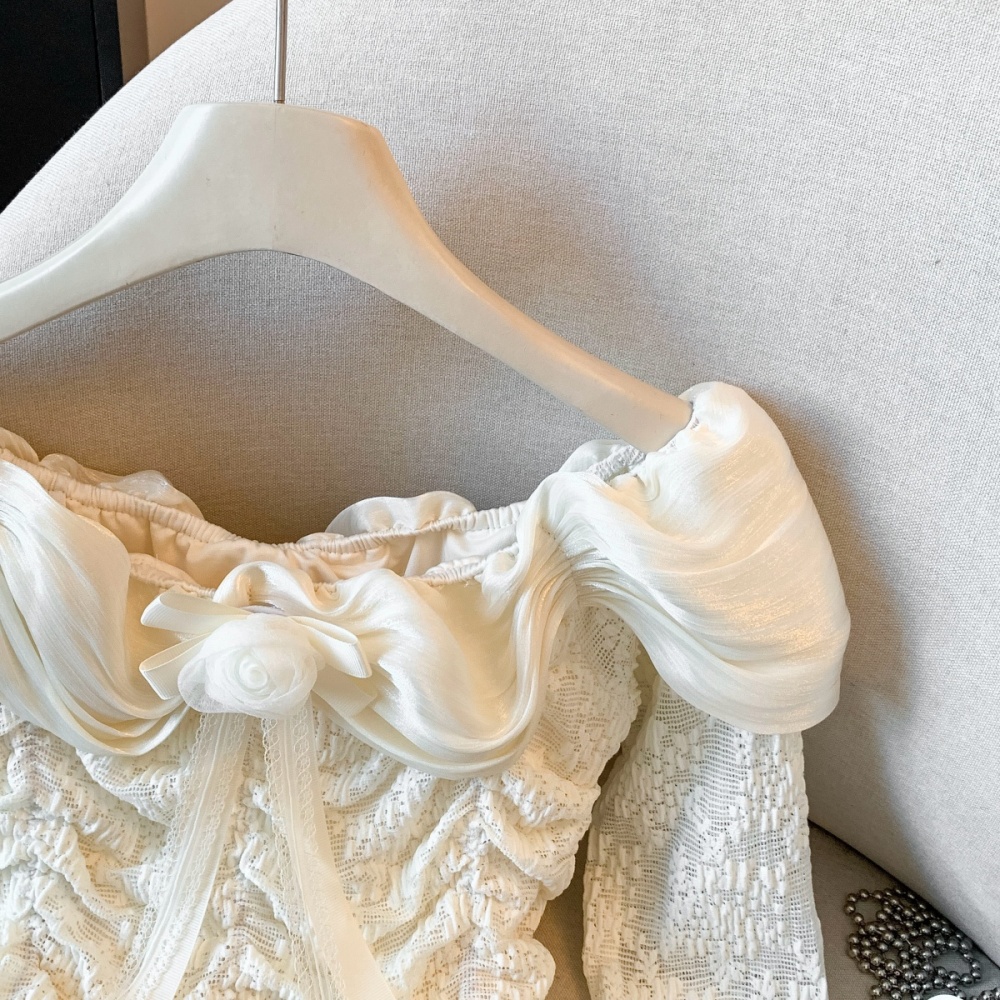 Long sleeve tops flowers bottoming shirt for women