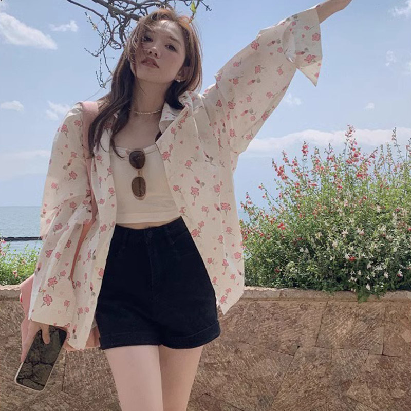 Air conditioning thin sweet tops niche sunscreen shirt