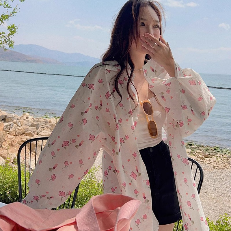 Air conditioning thin sweet tops niche sunscreen shirt