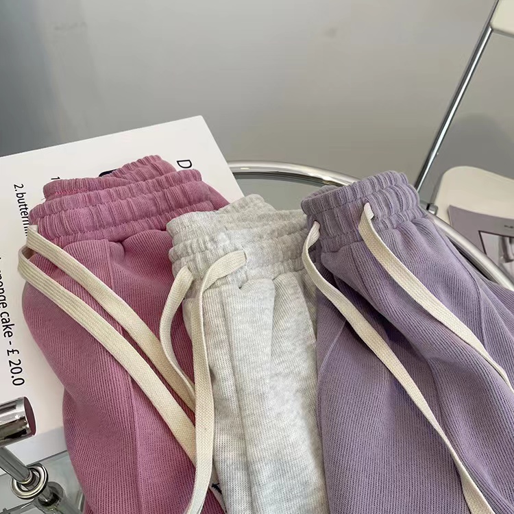 Wide leg at home Casual sweatpants loose five tenths shorts