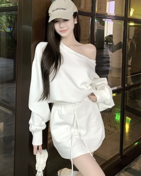 High waist tops strapless skirt a set for women