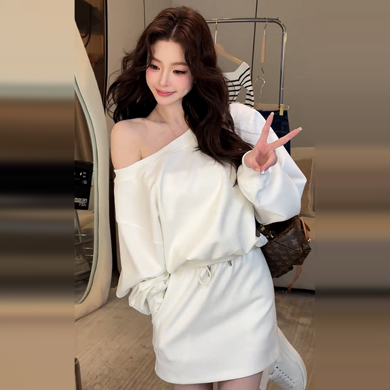 High waist tops strapless skirt a set for women