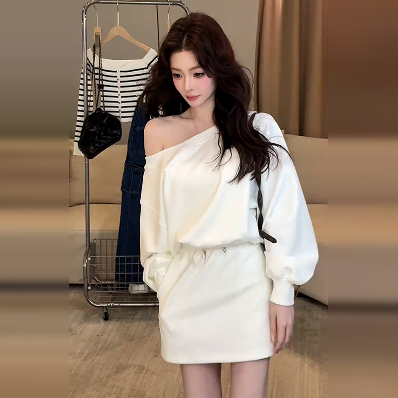 High waist tops strapless skirt a set for women