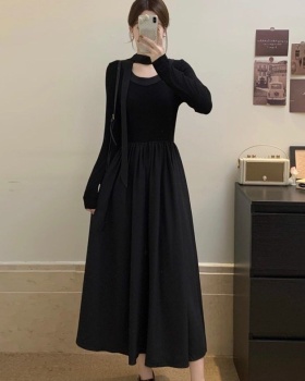 All-match niche show young long dress tender frenum dress