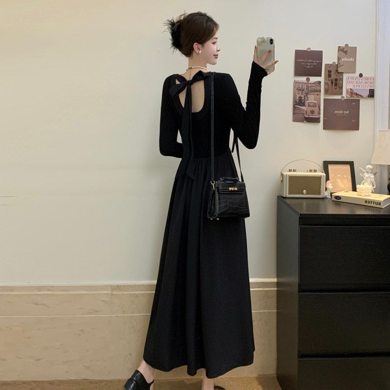 All-match niche show young long dress tender frenum dress