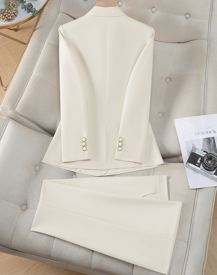 Temperament coat fashion suit pants a set for women