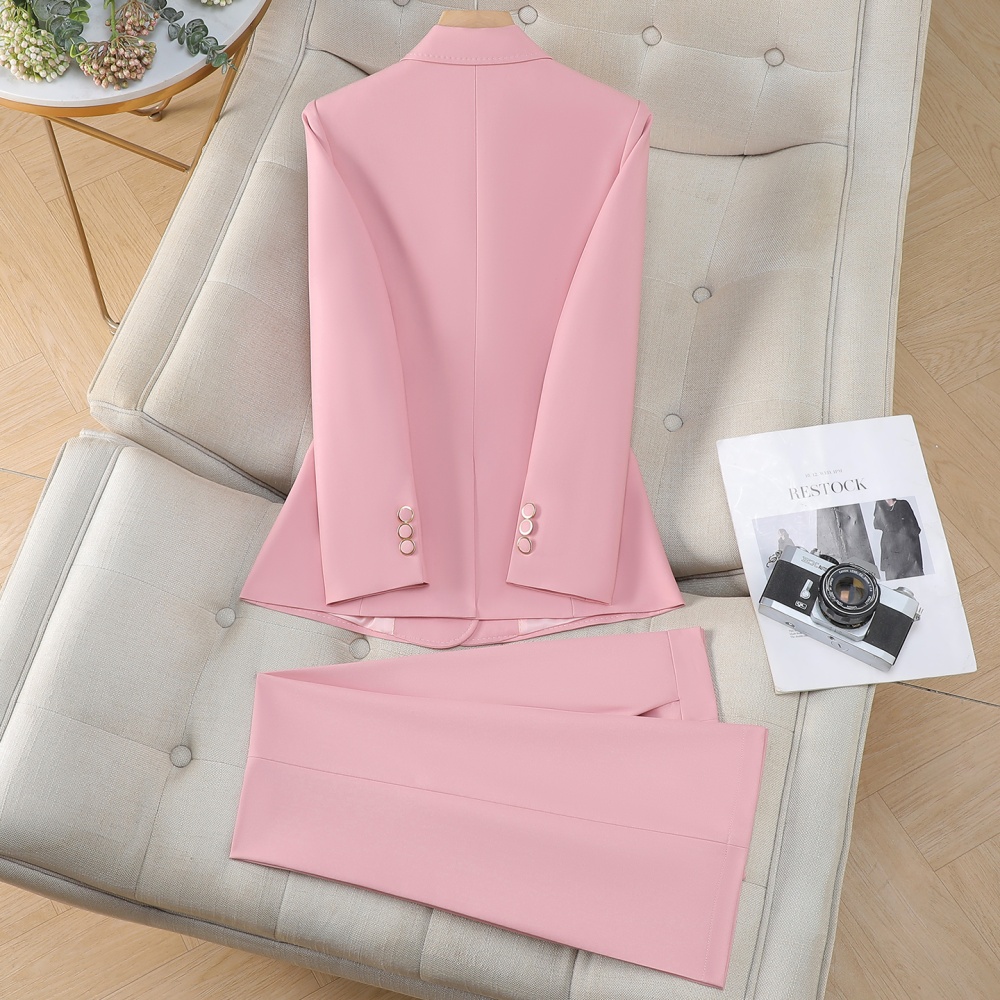 Temperament coat fashion suit pants a set for women