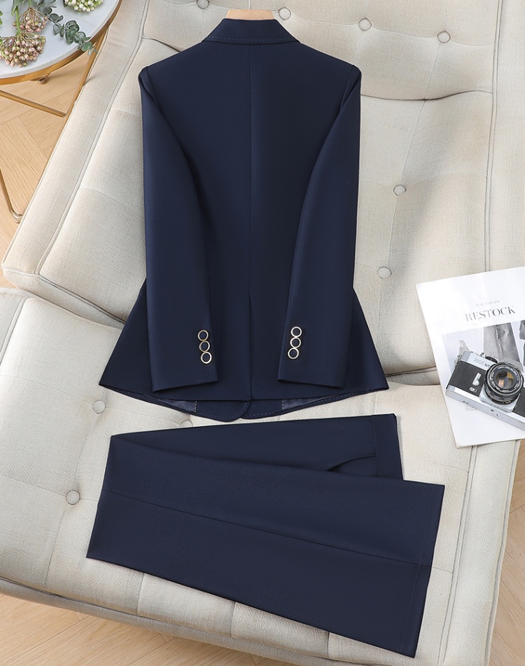 Temperament coat fashion suit pants a set for women