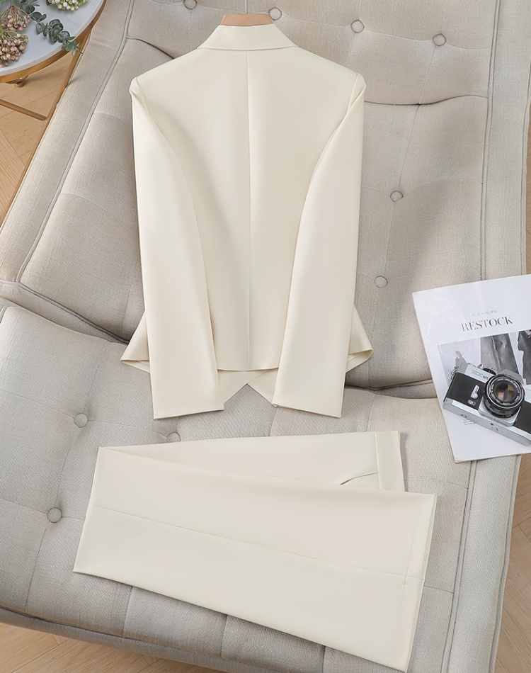 Short business suit slim suit pants a set for women