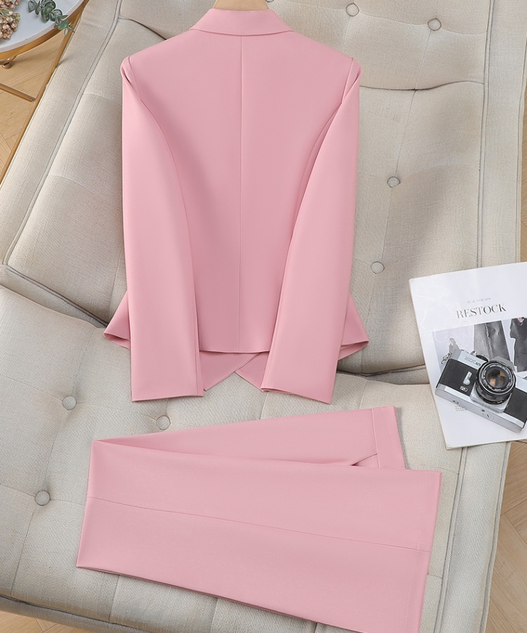 Short business suit slim suit pants a set for women