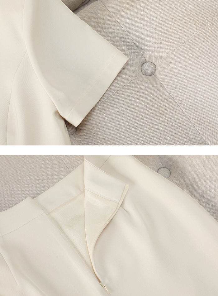 Commuting coat short sleeve skirt a set for women