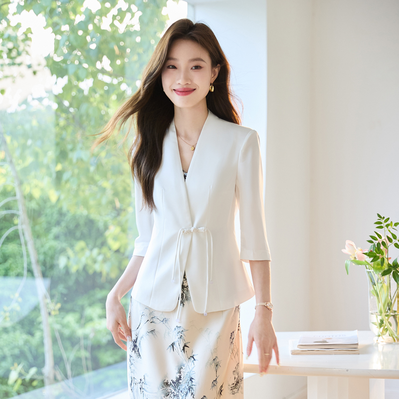 Chinese style coat Casual strap dress a set for women