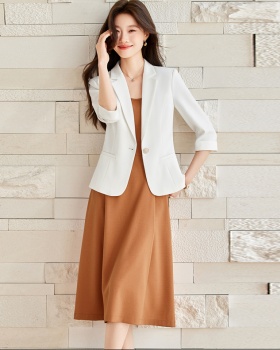 Profession all-match business suit pure strap dress a set