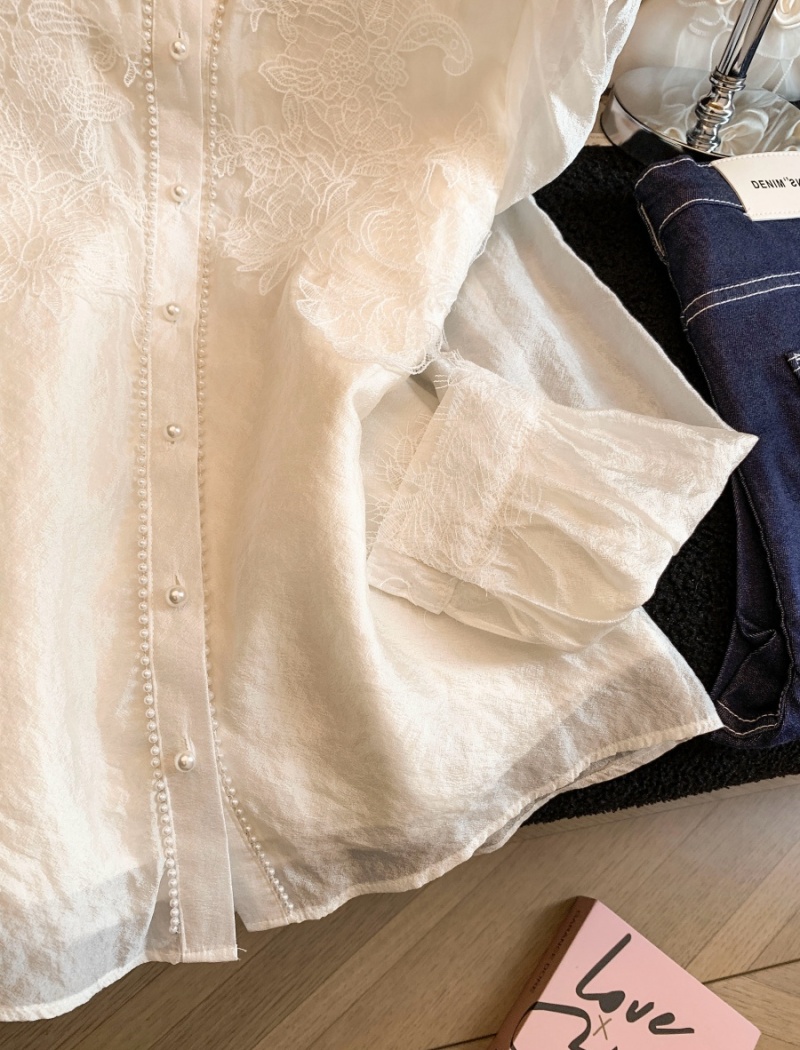 Beading bottoming shirt tops for women