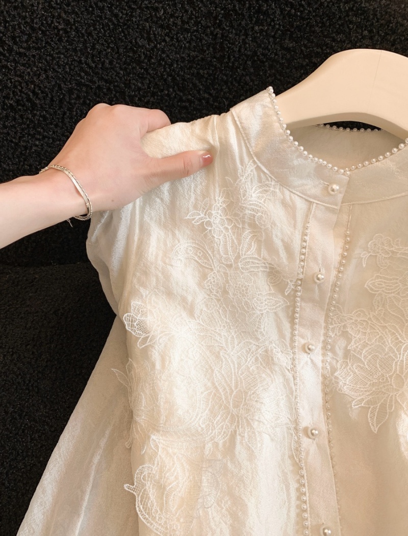 Beading bottoming shirt tops for women