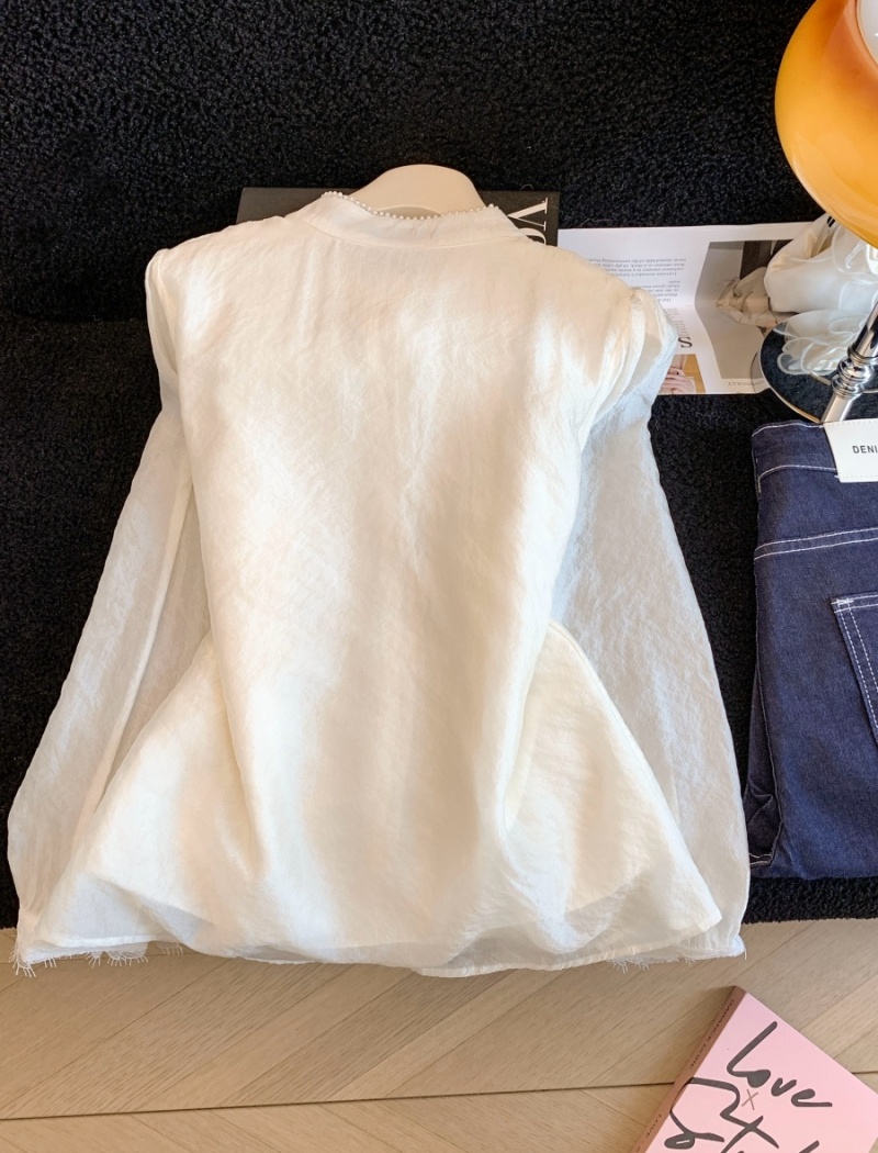 Beading bottoming shirt tops for women