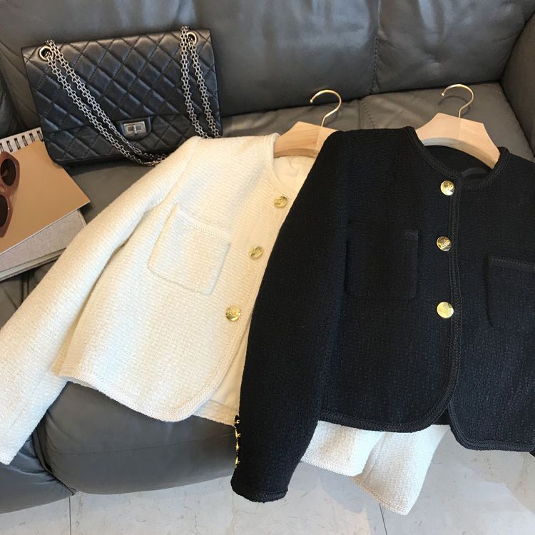 France style chanelstyle all-match long sleeve coat
