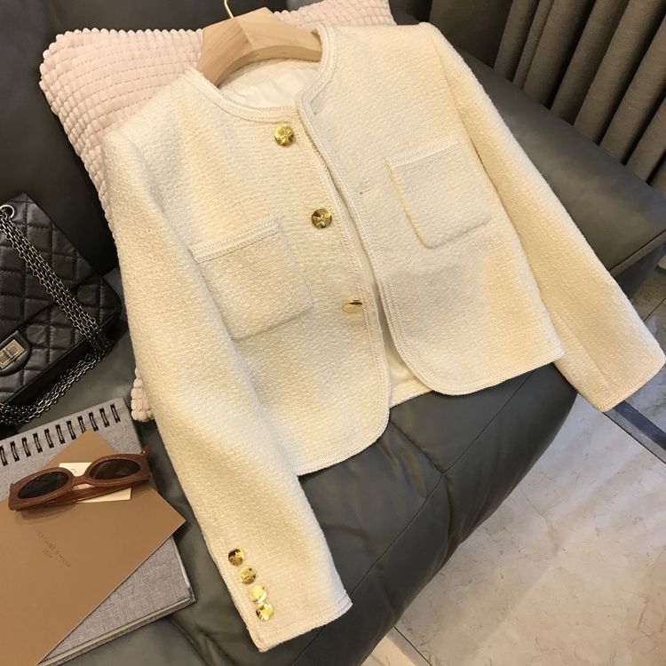 France style chanelstyle all-match long sleeve coat