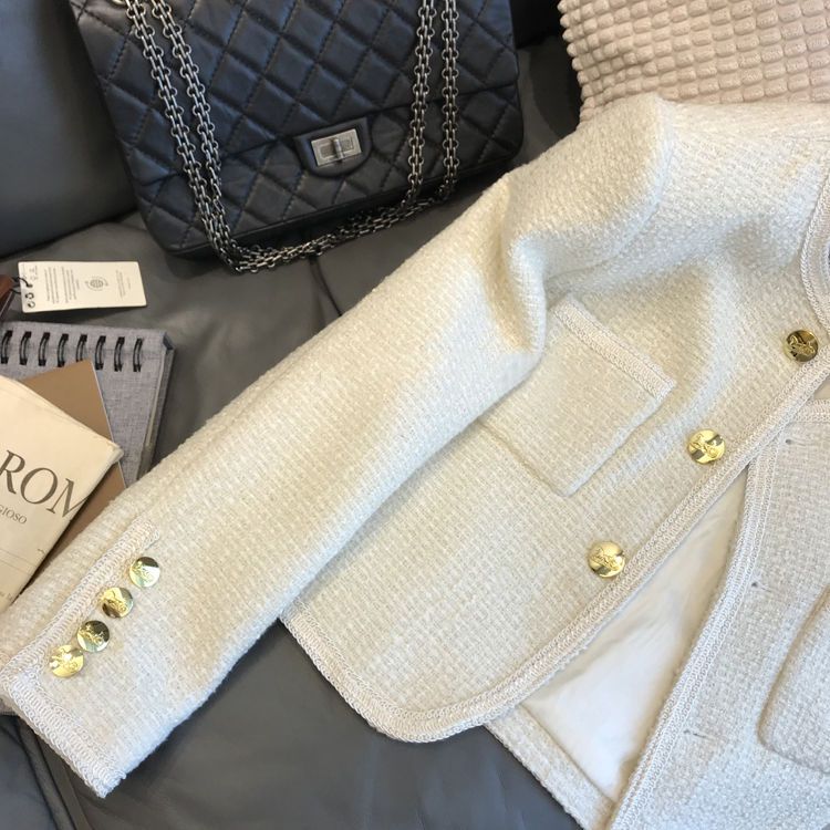 France style chanelstyle all-match long sleeve coat