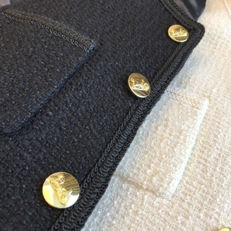 France style chanelstyle all-match long sleeve coat