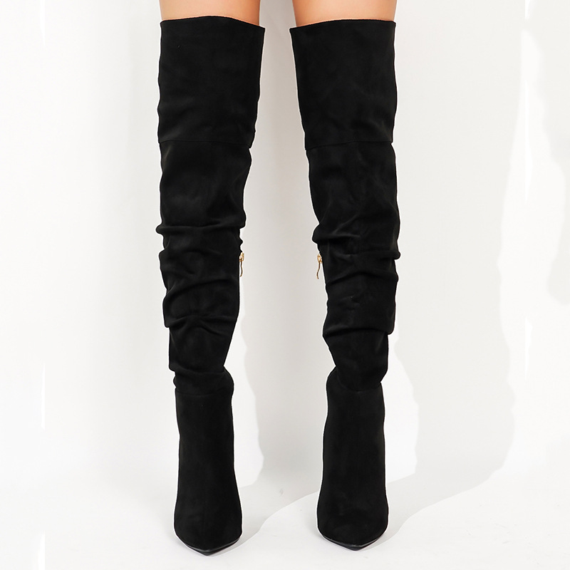 Pointed boots exceed knee women's boots for women