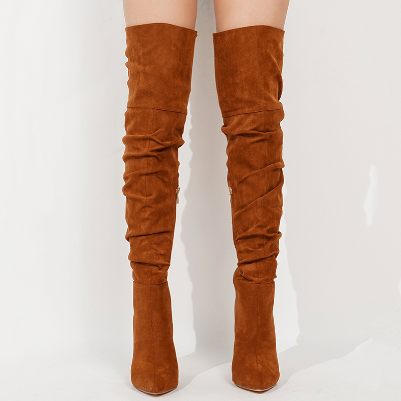 Pointed boots exceed knee women's boots for women