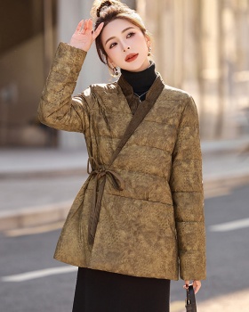 Temperament printing coat duck down down coat for women