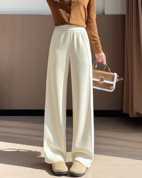 Woolen wide leg pants long pants for women