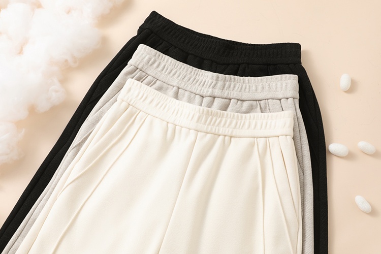 Woolen wide leg pants long pants for women