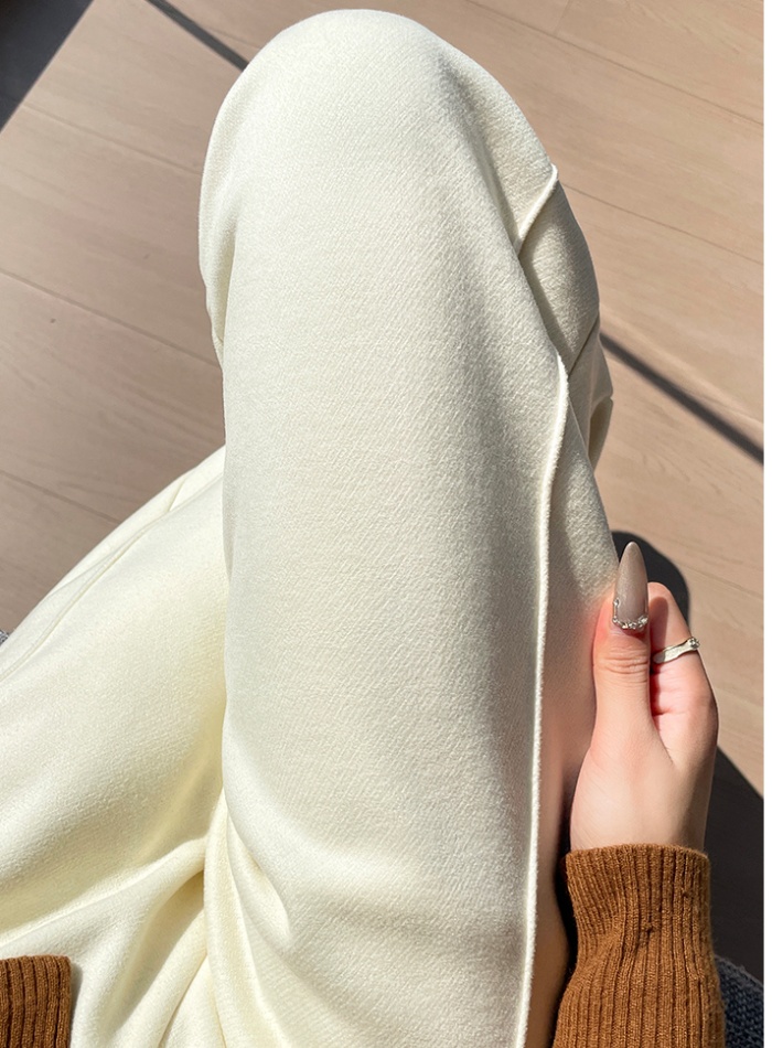 Woolen wide leg pants long pants for women