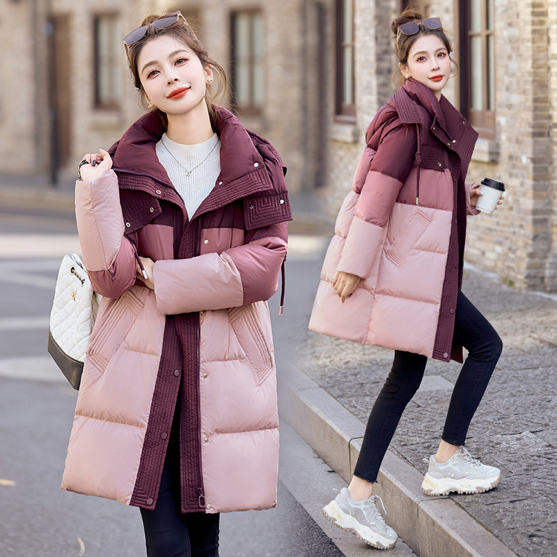 Elegant thermal coat all-match winter down coat for women