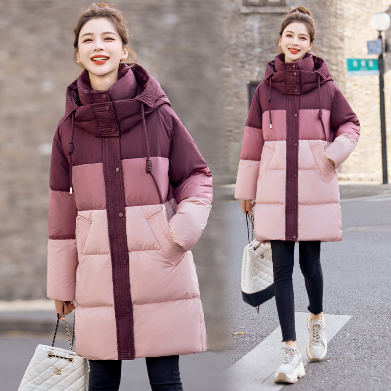 Elegant thermal coat all-match winter down coat for women