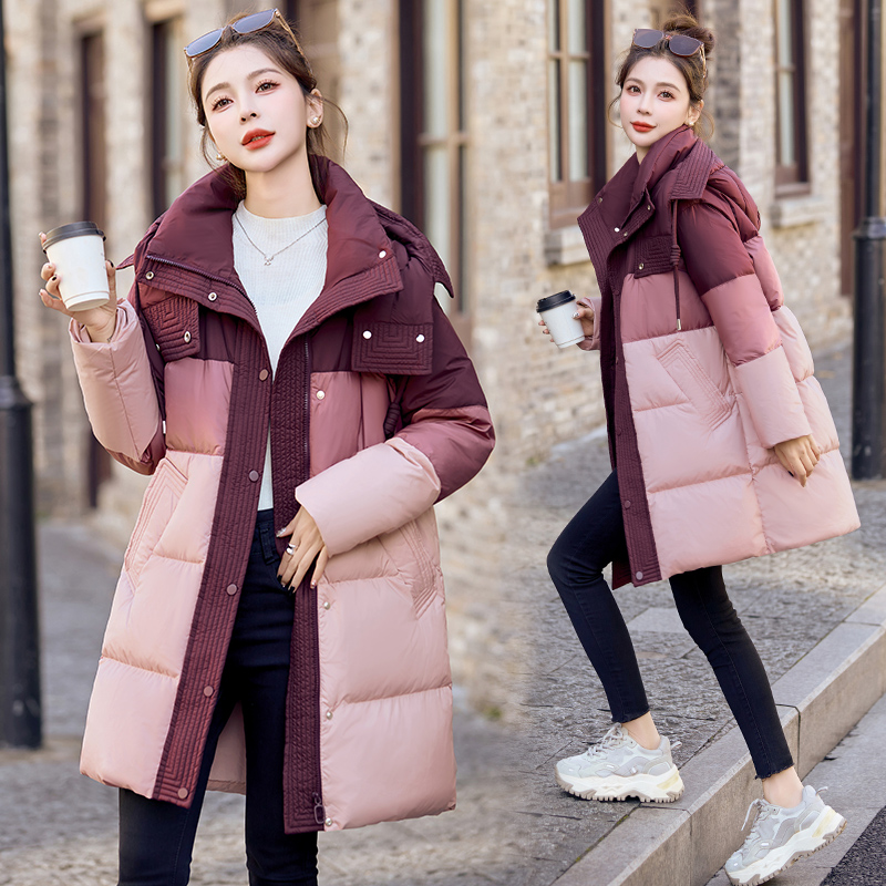 Elegant thermal coat all-match winter down coat for women